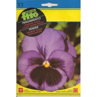 Compra PENSAMIENTO GIGANTE SUIZO VIOLETA CENTRO NEGRO (0,45 gr.). en la tienda online Fito Agrícola