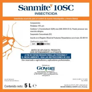 Compra SANMITE 10 SC (5 l.). en la tienda online Fito Agrícola