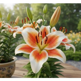 Compra LILIUM ORIENTAL ORANGE / WHITE a Granel en la tienda online Fito Agrícola