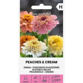 Compra ZINNIA PEACHES & CREAM (0,5 gr. - Carce de 45 Semillas). en la tienda online Fito Agrícola