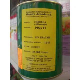 Compra CEBOLLA PISA F-1 Pildorada (25.000 Semillas) en la tienda online Fito Agrícola