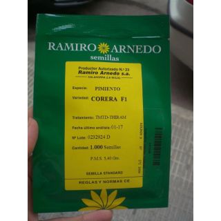 Compra PIMIENTO CORERA F-1 (1.000 Semillas). en la tienda online Fito Agrícola