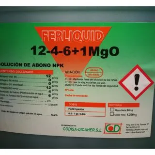 Compra ABONO LÍQUIDO FERLIQUID 12-4-6 +1Mg (24 Kgr.). en la tienda online Fito Agrícola