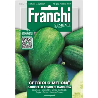 Compra MELÓN CAROSELLO TONDO LISCIO DI MANDURIA - Tipo Pepino para Ensalada (3 gr.). en la tienda online Fito Agrícola